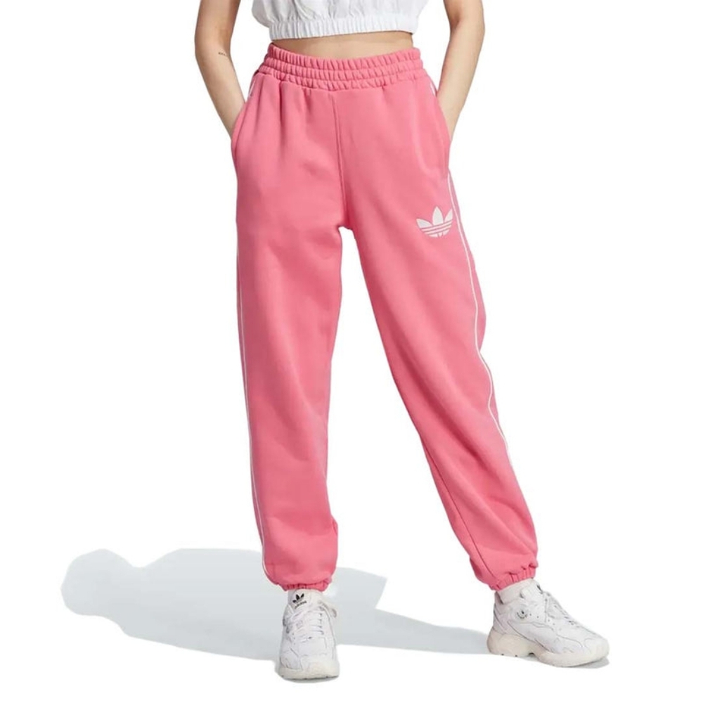 adidas Pink Track Pants with White Trefoil